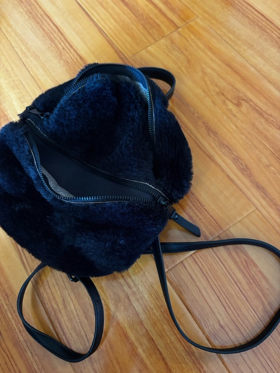 Steve Madden Bvesa faux fur backpack in black main image 5